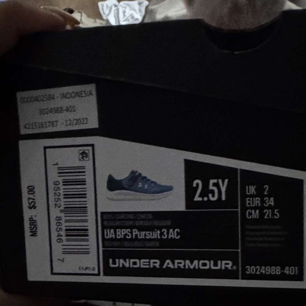 Under Armour Kids Blue Sneakers